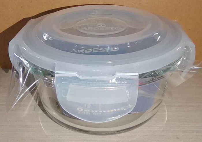 Контейнер для зберігання харчових продуктів ARDESTO Gemini 0.24л, боросилікатне скло, пластик, круглий, прозорий