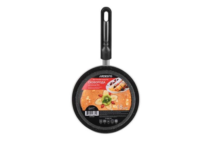 Сковорода для млинців Mini ARDESTO Gemini Gourmet, 18см, алюміній, чорний