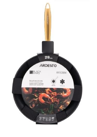 Сковорода ARDESTO Black Mars Sparkle, 28см, алюміній, чорний