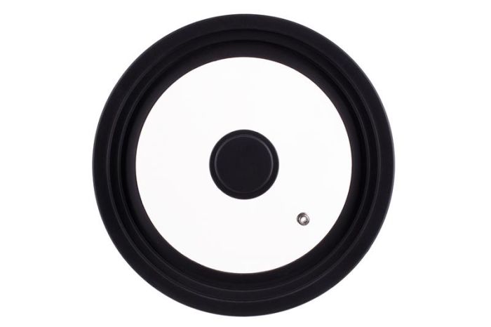Кришка універсальна ARDESTO Black Mars, Smart, 20х22х24см, термостійке скло, силікон