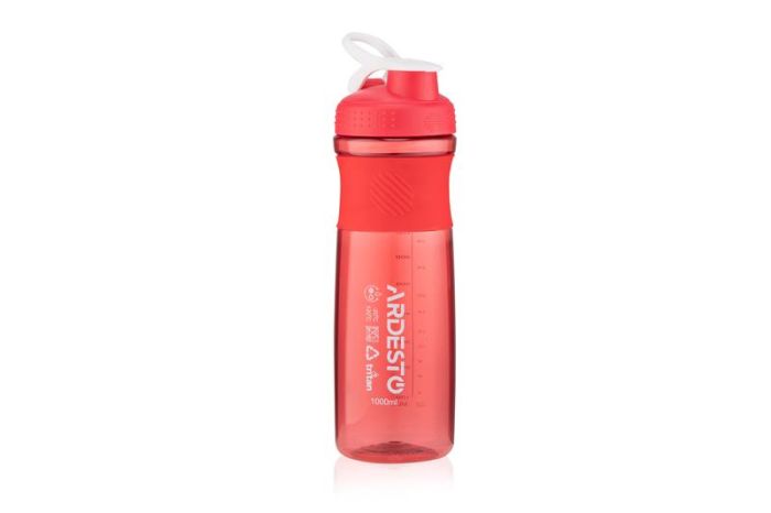 Пляшка для води ARDESTO Smart bottle, 1000мл, тритан, червоний