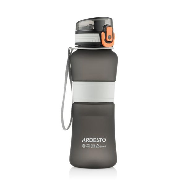 Пляшка для води ARDESTO Balance 650мл, пластик, чорний