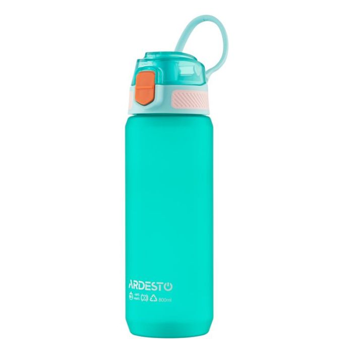 Пляшка для води ARDESTO Matte 800мл, пластик, блакитний