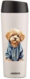 Термокухоль ARDESTO Coffee Time Maltipoo 450мл, нержавіюча сталь, бежевий