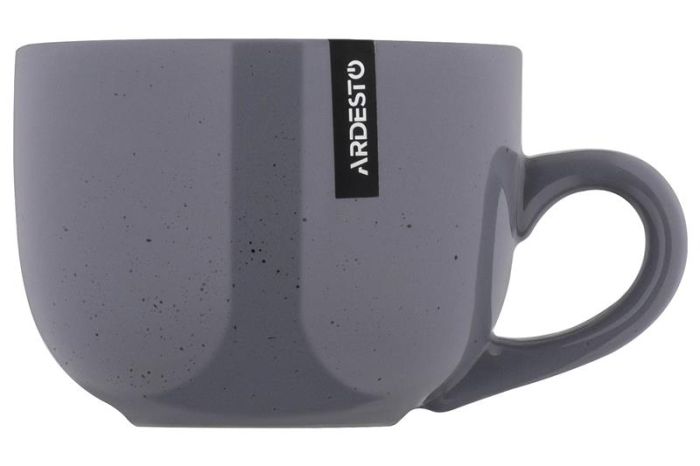 Чашка ARDESTO Bagheria Grey, 480мл, кераміка, сірий