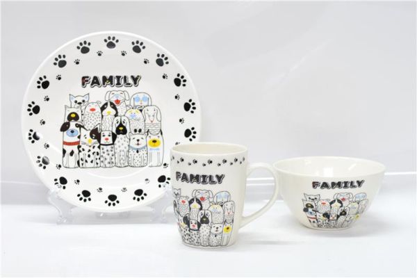 Набір посуду ARDESTO Family, 3 предмети, порцеляна