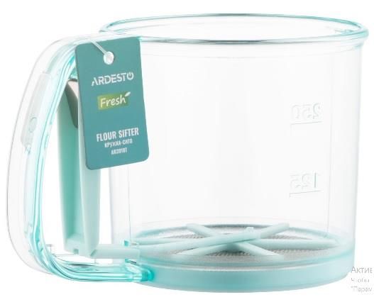 Кружка-сито ARDESTO Fresh, 9.5см, пластик, блакитний