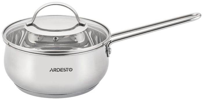 Ківш зі скляною кришкою ARDESTO Gemini Liguria, 1.8л, нержавіюча сталь