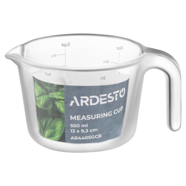 Мірна склянка ARDESTO 0.5л, боросилікатне скло, прозорий