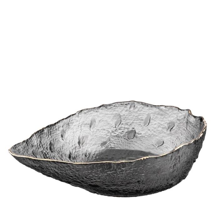 Салатник ARDESTO Leaf, 17.5см, скло, сірий