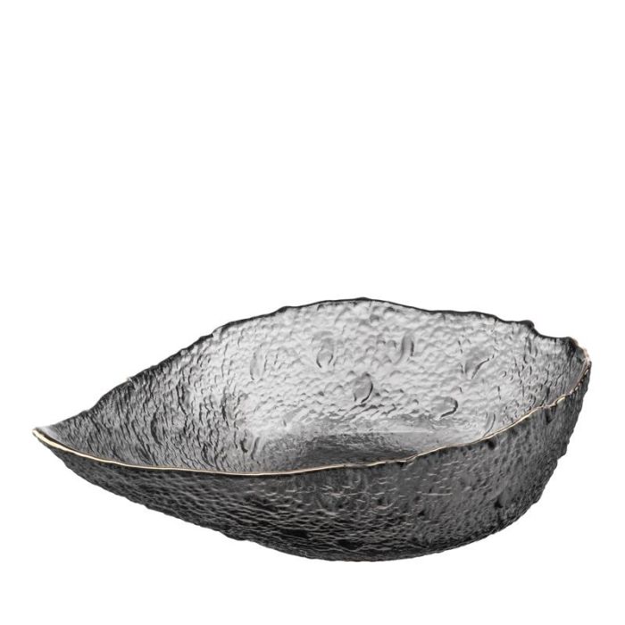 Салатник ARDESTO Leaf, 21.5см, скло, сірий