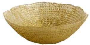 Салатник ARDESTO Golden ice 20.5x8.5см, 1150мл, скло, золотистий