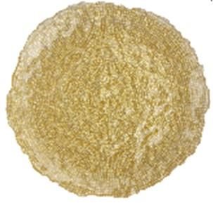 Тарілка ARDESTO Golden ice 20.5x2см, скло, золотистий