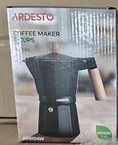 Гейзерна кавоварка Ardesto Midori, 240мл, 6 чашки, алюміній, бамбук