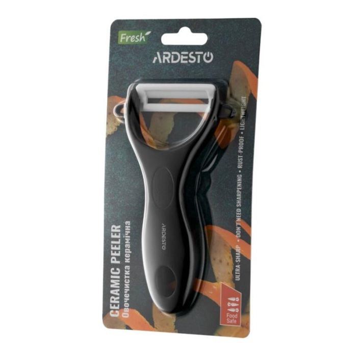 Овочечистка керамічна ARDESTO Fresh, кераміка, пластик, чорний
