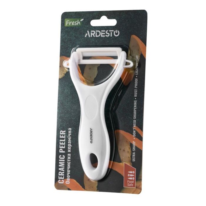 Овочечистка керамічна ARDESTO Fresh, кераміка, пластик, білий