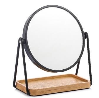 Дзеркало з підставкою 16" Ardesto 16.5x10x1.5см, скло, бамбук, метал, пластик, чорний