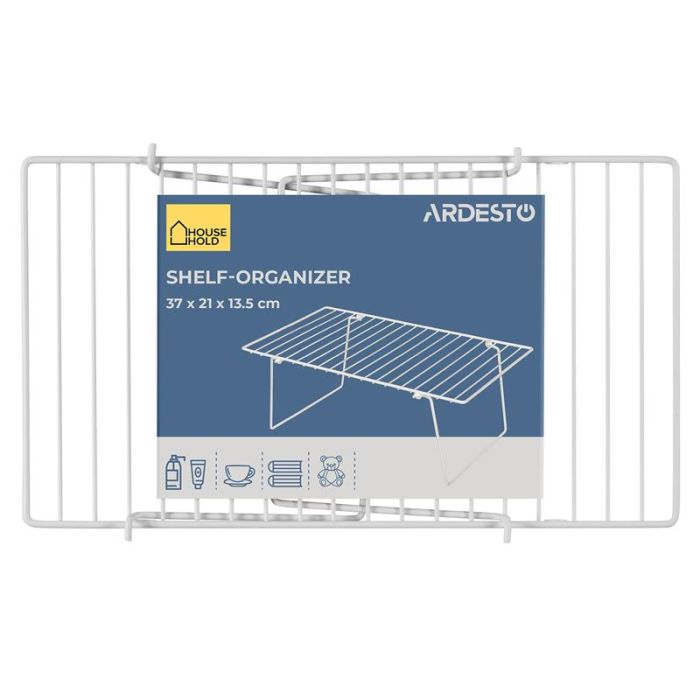 Полиця-органайзер ARDESTO 37x21x13.5см, метал, білий