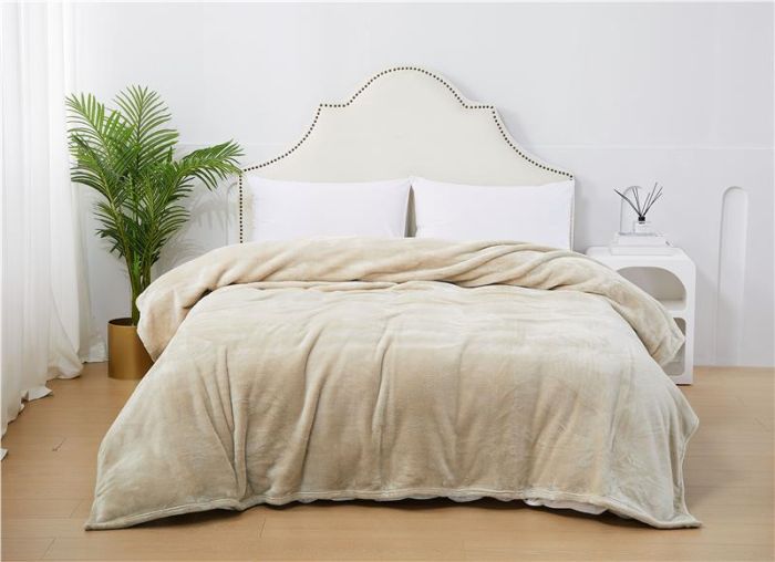 Покривало ARDESTO Delicate 200х220см, 100% поліестер, бежевий