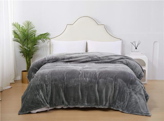 Покривало ARDESTO Delicate 200х220см, 100% поліестер, сірий світлий