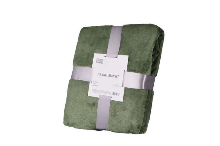 Плед ARDESTO Flannel, 200x220см, 100% поліестер, зелений