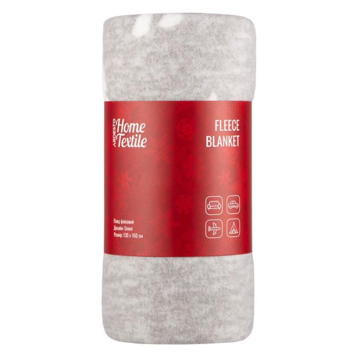 Плед ARDESTO Fleece 130x160см, 100% поліестер, олені