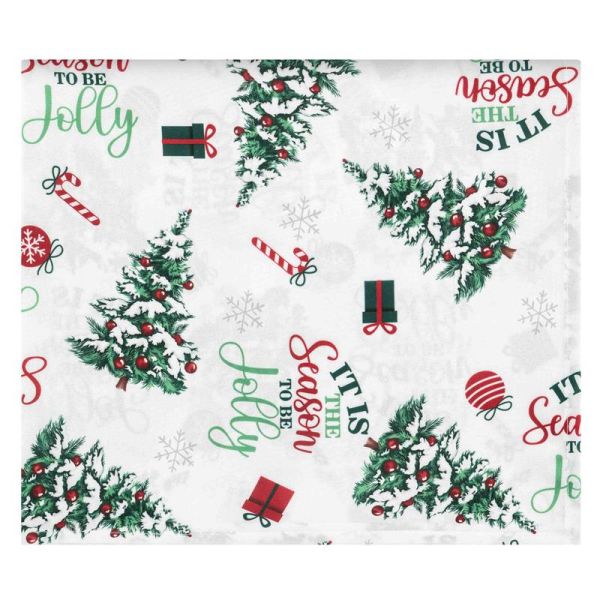 Скатертина ARDESTO Christmas Tree 120х140см, 100% поліестер, зелений