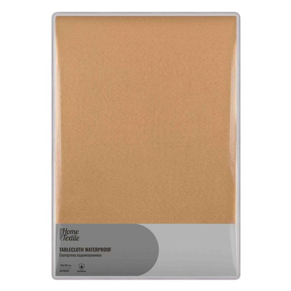 Скатертина ARDESTO Waterproof 140х180см, 100% поліестер, бежевий