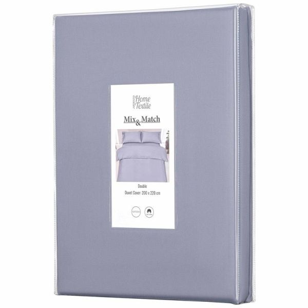 Підковдра ARDESTO Mix&Match, 200х220см, 100% бавовна, сатин, сірий