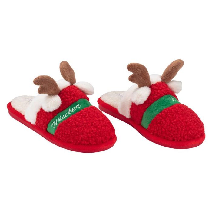 Взуття домашнє ARDESTO Christmas 38/39 розмір, 100% поліестер, підошва 100% гума, червоний