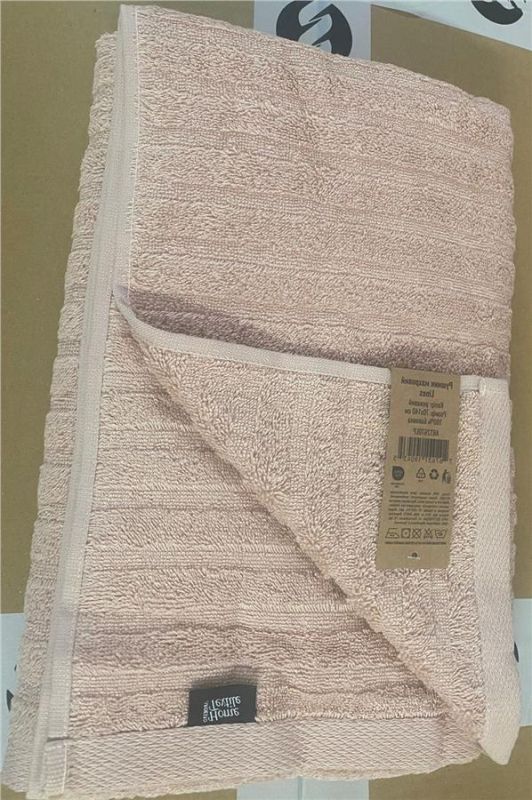 Рушник махровий ARDESTO Lines 70х140см, 100% бавовна, рожевий