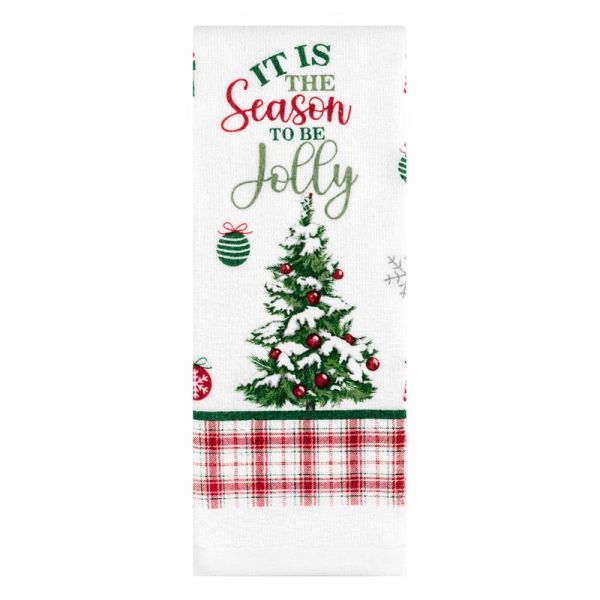 Набір рушничків для кухні ARDESTO Christmas Tree 38х63см, 2шт, 100% бавовна, зелений