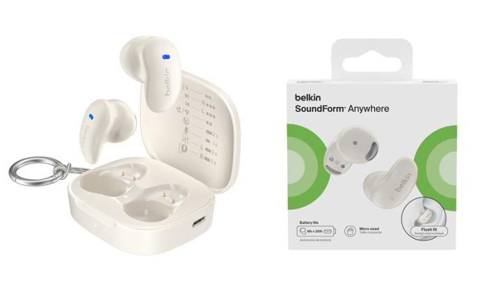 Навушники TWS Belkin Soundform Anywhere True Wireless, кремовий