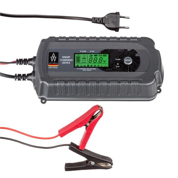 Зарядний пристрій Konner&Sohnen Auto Welle AW05-1208, 230В, 12В, 2A/8A, для STD/AGM/GEL 10-160А-год, режими швидкий та повільний
