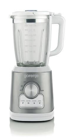 Блендер Gorenje стаціонарний 1400Вт, чаша-1750мл, скло, білий