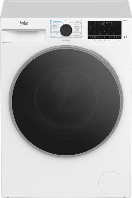 Прально-сушильна машина Beko фронтальна, 10(7)кг, 1400, А, 60см, дисплей, інвертор, пара, HomeWhiz, білий