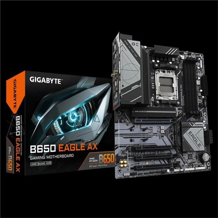 Материнська плата GIGABYTE B650 EAGLE AX sAM5 B650 4xDDR5 M.2 HDMI DP Wi-Fi BT ATX