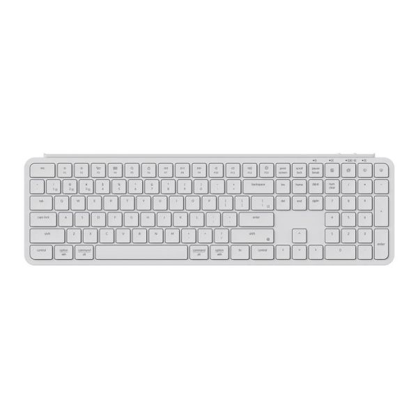 Клавіатура мембрана Keychron B6 Pro, USB/WL/BT, ivory white