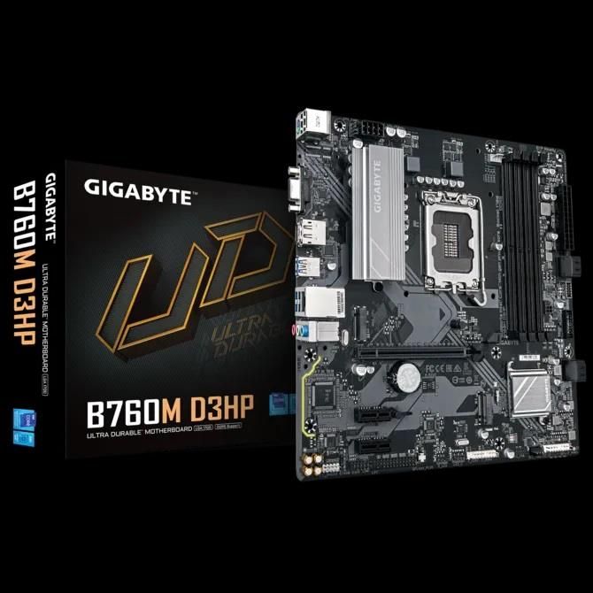 Материнська плата GIGABYTE B760M D3HP s1700 B760 4xDDR5 M.2 HDMI D-Sub mATX
