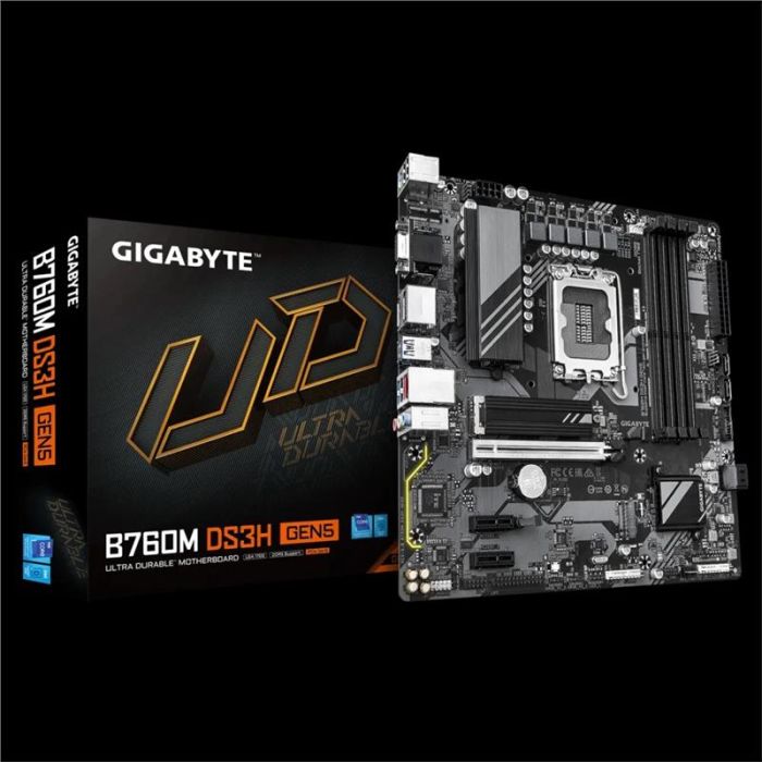 Материнська плата GIGABYTE B760M DS3H GEN5 B760 s1700 4xDDR5 M.2 HDMI ATX