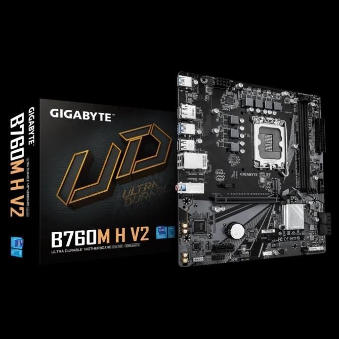 Материнська плата GIGABYTE B760M H V2 s1700 B760 2xDDR5 M.2 HDMI DP mATX