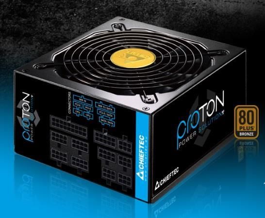 Блок живлення CHIEFTEC Proton  (850W), >85%, 80+ Bronze, 140мм, 1xMB 24pin(20+4), 1xCPU 8pin(4+4), 1xCPU 8pin, 3xMolex, 9xSATA, 6xPCIe 8pin(6+2), Fully Modular