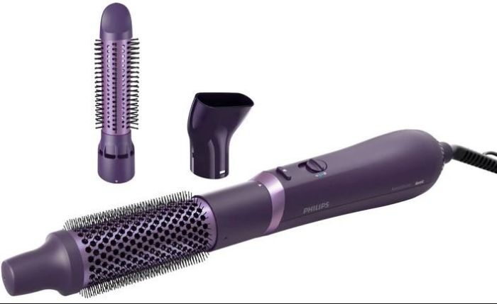 Фен-щітка Philips 3000 Series, 800Вт, іонізація, 3 насадки, фіолетовий
