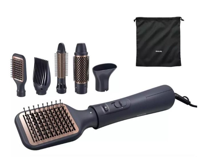 Фен-щітка Philips 5000 Series 1000Вт, 3 режими, іонізація, 5 насадок, синій