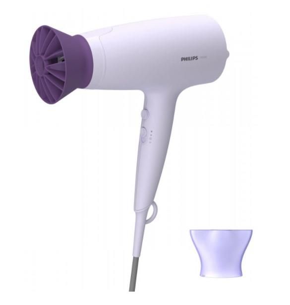 Фен Philips 3000 Series, 2100Вт, 3 режими, хол. обдув, ліловий