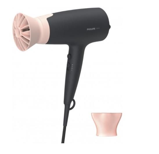 Фен Philips 3000 Series, 2100Вт, 3 режими, іонізація, хол. обдув, чорно-рожевий
