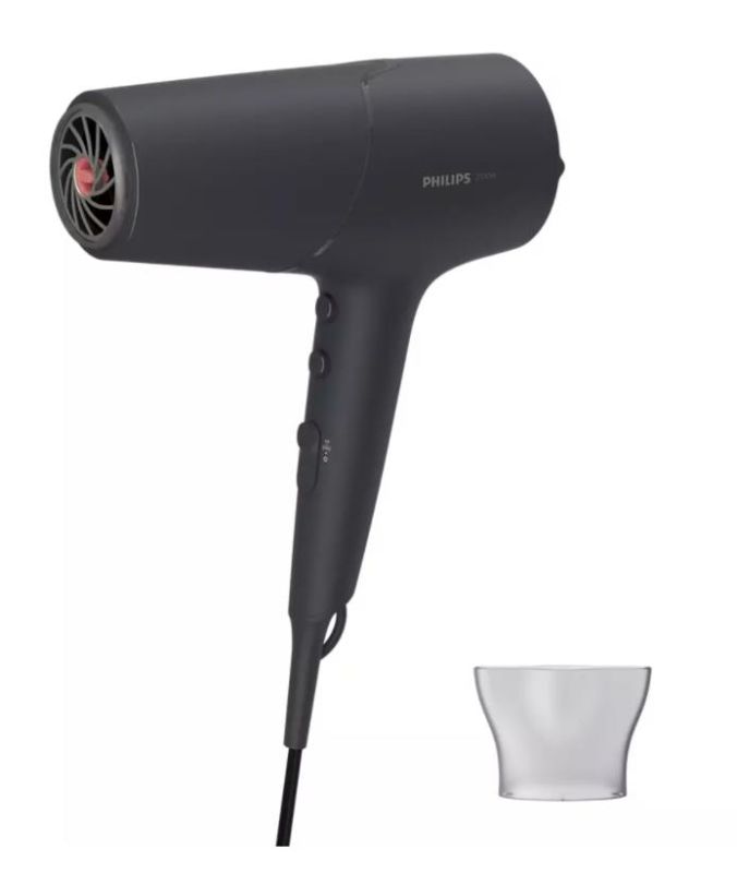 Фен Philips 5000 Series, 2100Вт, 3 режими, іонізація, хол. обдув, темно-сірий