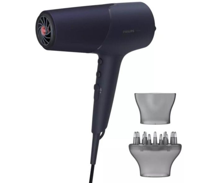 Фен Philips 5000 Series, 2300Вт, 3 режими, дифузор, іоніз-я, хол. обдув, темно-синій