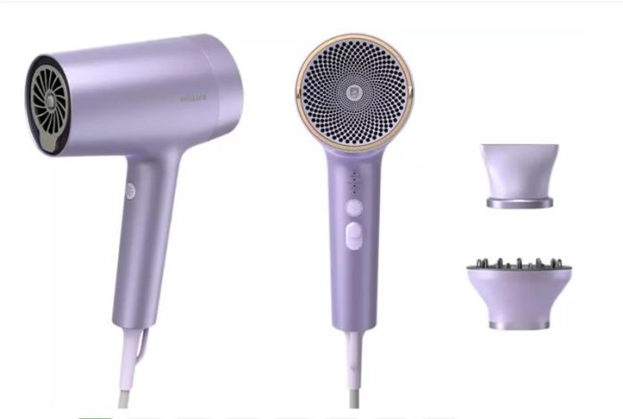Фен Philips 7000 Series, 1800Вт, 2 режими, дифузор, іоніз-я, хол. обдув, фіолетовий