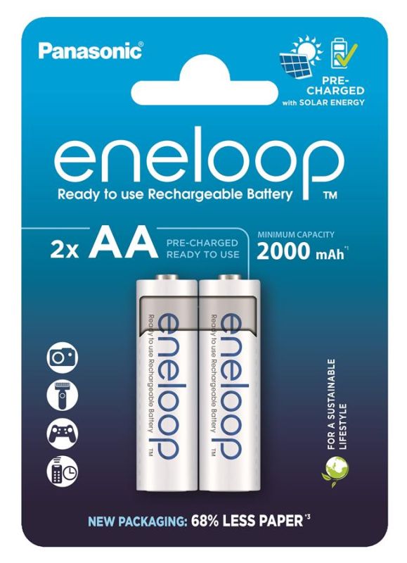 Акумулятор Panasonic Eneloop NI-MH  AA 2000 мАг, 2 шт.